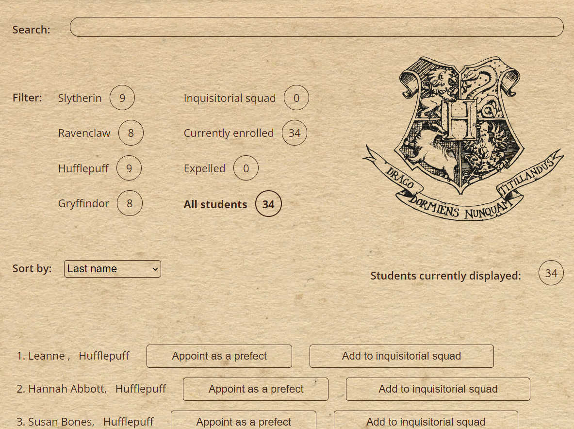 hogwarts project